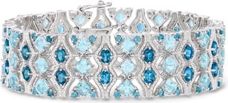 Ross-Simons London and Sky Blue Topaz Bracelet in Sterling Silver
