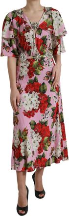 Dolce & Gabbana Bloemenzijde Jurk Model Middenlang
