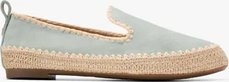Cole Haan Womens Cloudfeel Asbury Slip On Loafer In Lily Pad Suede/ Raffia