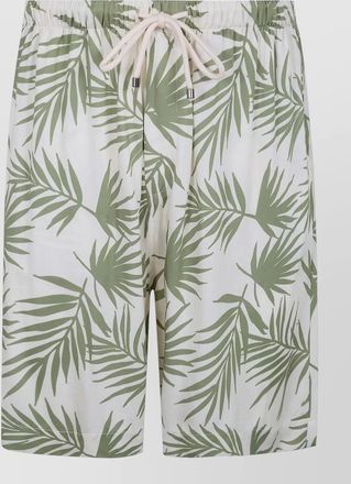 Laneus mens swim shorts tropical print pockets