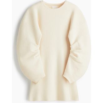 H&M Viscose-blend Rib-knit Dress in Cream at Nordstrom, Size Xx-Small