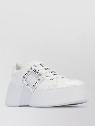 Roger Vivier leather flatform low-top sneakers