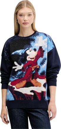 Desigual Fantasy Mickey Sweatshirt - Dames - Sweatshirts - Veelkleurig - S - Katoen - Hoodies & sweatvesten