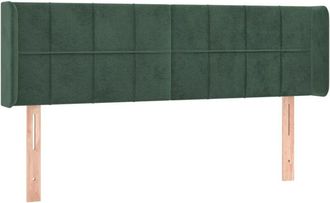 vidaXL Cabecero Con Led De Terciopelo Verde Oscuro 147x16x78/88 Cm Vidaxl