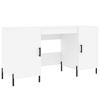 Berkfield Home Desk White 140x50x75 cm Engineered Wood | Size: 140 x 50 x 75 cm