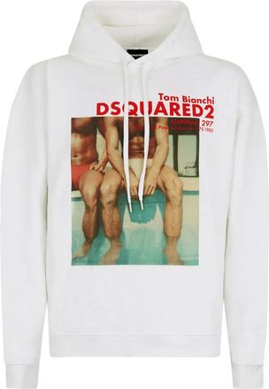 Dsquared2 Felpa Tom Bianchi con cappuccio - Bianco