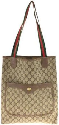 Gucci Pre-owned Tote Bags, female, Beige, Size: ONE SIZE Pre-owned GG Supreme 2way shoulder bag