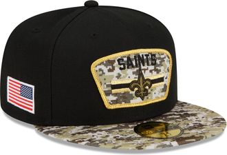 New Era New Orleans Saints NFL On Field 2021 Salute to Service Black 59Fifty Basecap