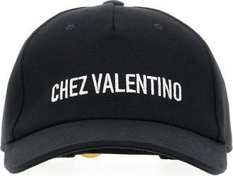 Valentino Garavani Chez Valentino Baseball Cap - Heren - Petten - Zwart - 59 CM - Katoen - Accessoires