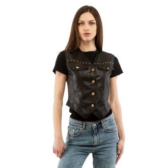 Moschino Black Polyester Womens Waistcoat