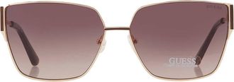 Guess Gradient Brown Butterfly Ladies Sunglasses GF6158 32F 60