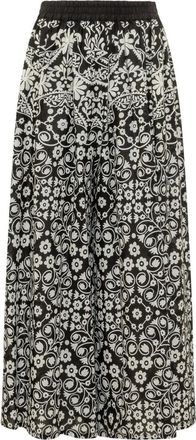 Max Mara Broeken, Dames, Veelkleurig, 3Xs, Gebloemde Wijde Broek