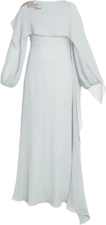 Erdem Abito a maniche lunghe con decorazione - Blu