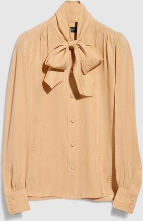 Gucci Interlocking G Chain Silk Jacquard Shirt, Beige, Ready-to-wear