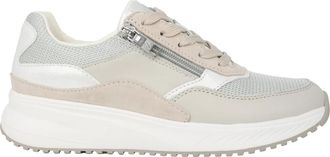 Waldl&auml;ufer Wijde pasvorm veter-zip sneaker grijs - Dames - Sneakers - Grijs - 38 EU - Leer - Schoenen