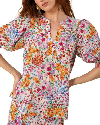 Hale Bob Hale Bob Talia Linen-Blend Blouse