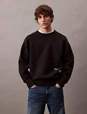 Calvin Klein Sudadera Holgada De Mezcla De Algod&oacute;n