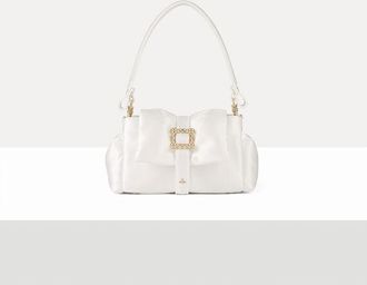 Vivienne Westwood Hazel Mini Treasure Handbag Satin Db Ivory