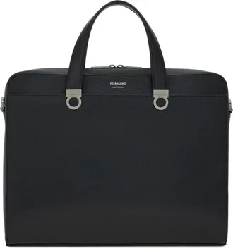 Ferragamo Laptop Bags & Cases, male, Black, Size: ONE SIZE Gancini Briefcase