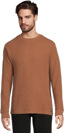 Rvca Day Shift Thermal Long Sleeves Mens T Shirt Rawhide : 2XL, Polyester/Cotton