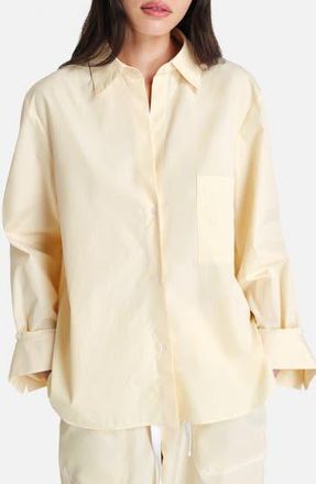 TWP Next Morning Stripe Cotton Button-Up Shirt in Ivory /Yellow at Nordstrom Rack, Size X-Small/small