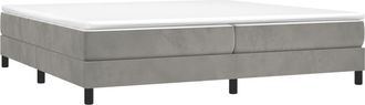 vidaXL Estructura De Cama Sin Colch&oacute;n Terciopelo Gris Claro 200x200 Cm Vidaxl