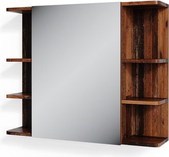 Vicco Armario Con Espejo Para Ba&ntilde;o Fynn, Madera Antigua, 79.6 X 64 Cm