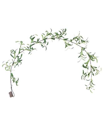 Nearly Natural 6.5ft Lighted Artificial Olive Garland with 100 Warm White LED Lights
