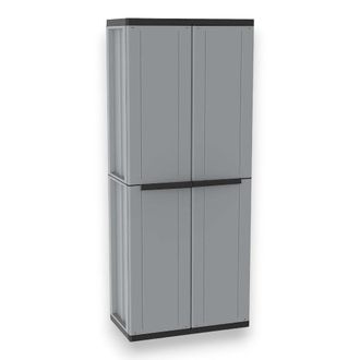 Terry 68x37xh164 Cm Armario Todo Estante De Resina Para Exterior Con 4 Estantes Y 2 Puertas J-line 268 Terry