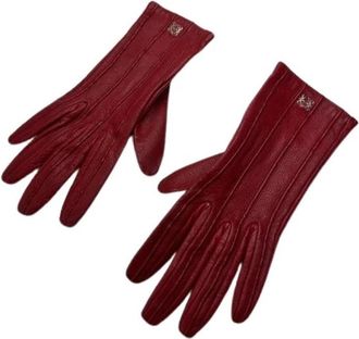 Loewe Pre-owned Vintage Handschoenen - Dames - Vintage Accessoires - Rood - ONE Size - Leer - Vintage