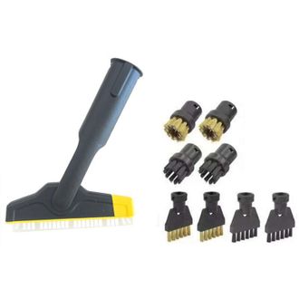OEM Kit Di Pulizia A Vapore Da 9 Pezzi Con Spazzola Per Fughe Di Grandi Dimensioni - Compatibile Con K&auml;rcher Sc1 A Sc5 (cod. 2.863-334.0)