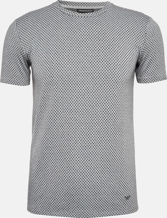 Emporio Armani Grey Patterned Knit Crew Neck T-Shirt