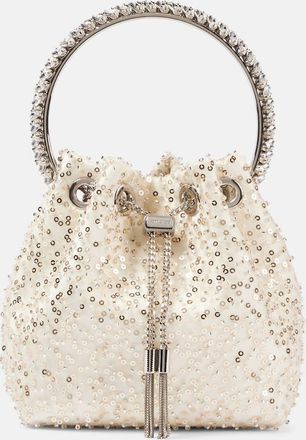 Jimmy Choo London Secchiello Bon Bon con cristalli e paillettes