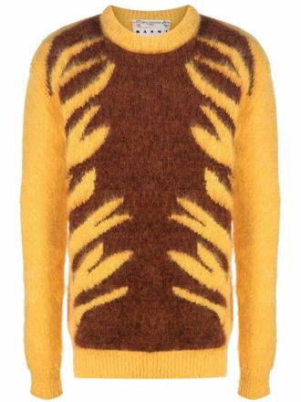 Marni Maglione con intarsio - Giallo