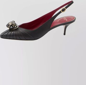 Valentino Garavani slingback pumps with feline head detail