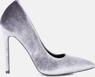 London Rag janessa velvet stiletto heel pumps