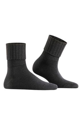 Falke Striggings Rib Cuff Socks in Anthracite at Nordstrom, Size Large/x-Large