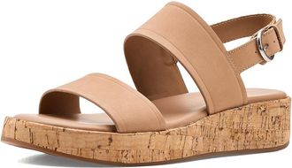 Lucky Brand Elsie Platform Wedge Womens Wedge Shoes Cortado : 7.5 M, Leather