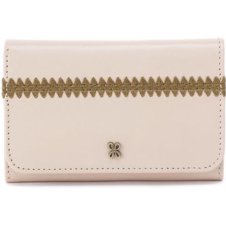 Hobo Jill Leather Trifold Wallet in Pale Flax at Nordstrom
