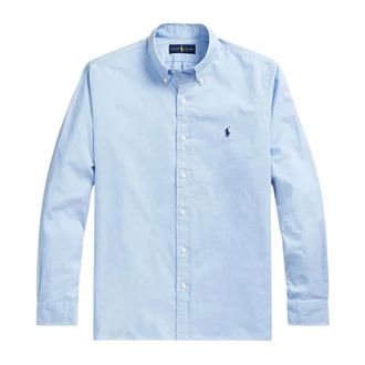 Ralph Lauren Custom Fit Stretch Oxford Shirt - Heren - Casual Overhemden - Blauw - XS - Katoen - Overhemden