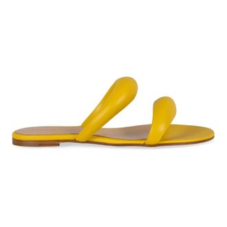 Gianvito Rossi Sliders, female, Yellow, Size: 6 US Leather Slides