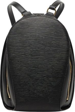 Louis Vuitton Black Noir Leather Backpack (Pre-Owned)