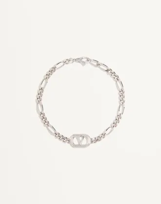 Valentino Garavani Valentino Garavani Ovalette Metal Bracelet Man TRANSPARENT L