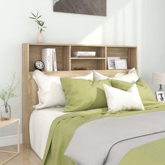 vidaXL Mueble Cabecero Color Roble Sonoma 140x19x103,5 Cm Vidaxl