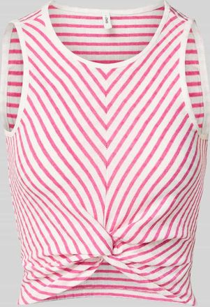 Only Slim Fit Tank Top mit Wickeloptik Modell SANDY in Pink, Gr&ouml;&szlig;e XL