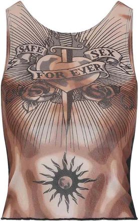 Jean Paul Gaultier Safe Sex Tattoo Top