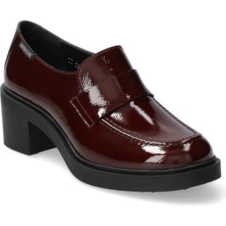 Mephisto Pamelia Patent Leather Loafer Pump in Oxblood at Nordstrom Rack, Size 8.5