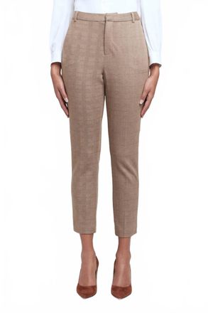 L'agence Ludivine High Rise Trouser In Honey/ginger Plaid