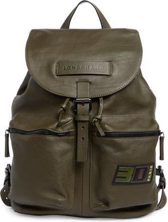 Longchamp Signature 3D Leather Backpack in Terra at Nordstrom Rack