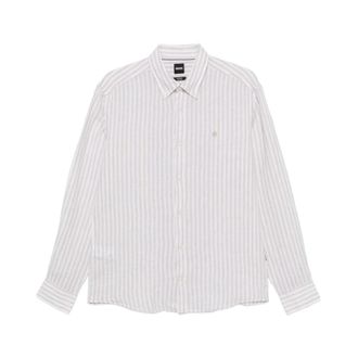 HUGO BOSS Liam Shirt - Heren - Casual Overhemden - Beige - 3XL - Linnen - Overhemden